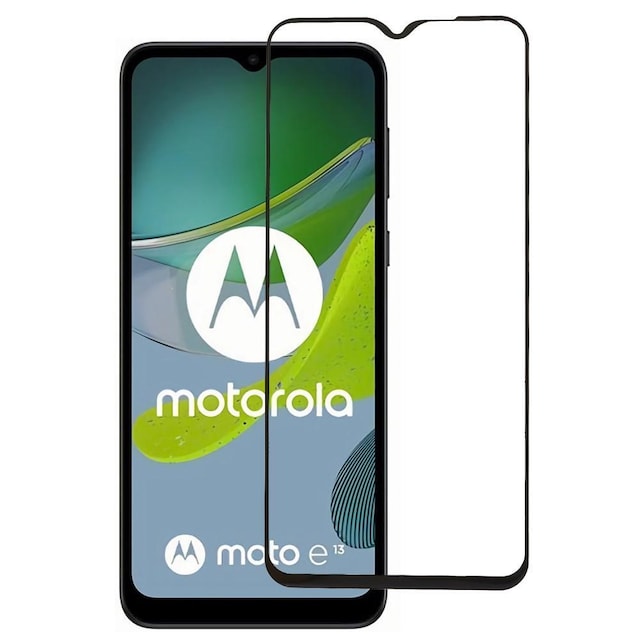 2-PAK SKALO Motorola Moto E13 4G FULL-FIT Hærdet Glas Skærmbeskyttelse