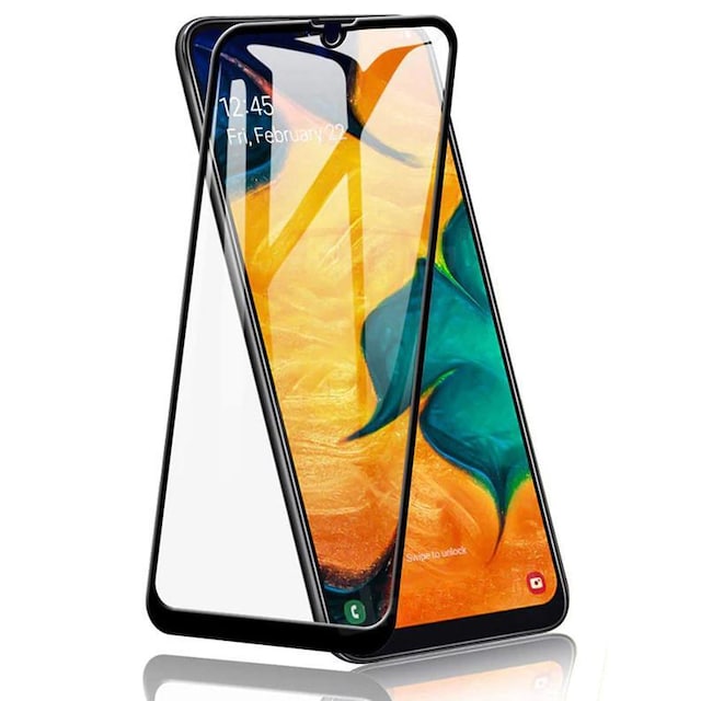 SKALO Samsung A20e FULL-FIT Hærdet Glas Skærmbeskyttelse