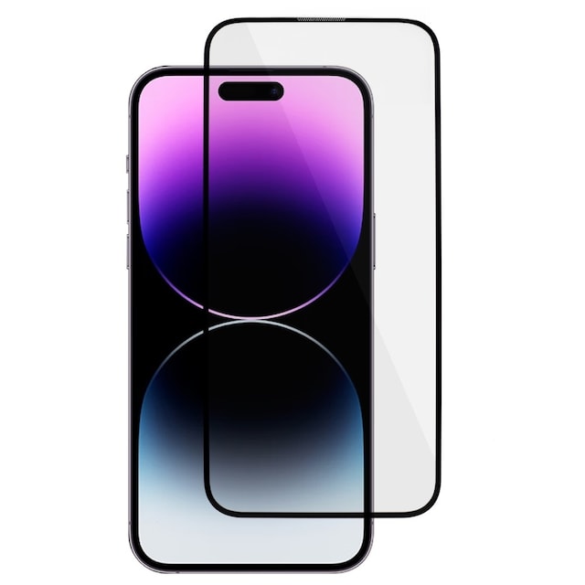 SKALO iPhone 15 Pro Max FULL-FIT Hærdet Glas Skærmbeskyttelse