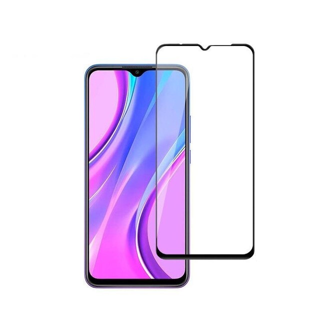 SKALO Xiaomi Redmi 9A FULL-FIT Hærdet Glas Skærmbeskyttelse