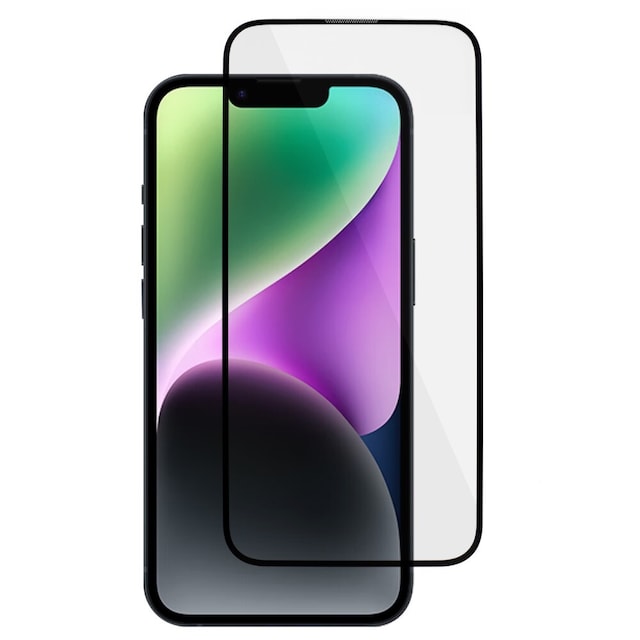 2-PAK SKALO iPhone 15 FULL-FIT Hærdet Glas Skærmbeskyttelse