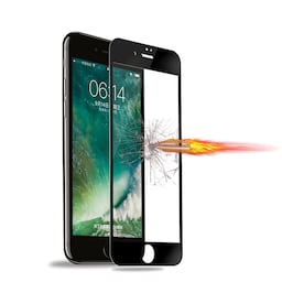 SKALO iPhone 7/8 Plus FULL-FIT Hærdet Glas Skærmbeskyttelse - Sort