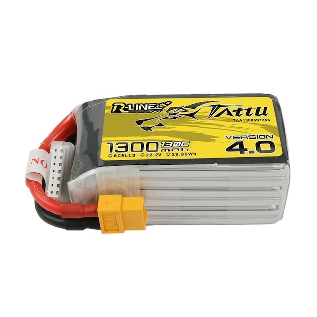 6s  1300mAh -130C- Gens Ace Tattu R-Line 4.0 XT60