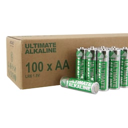 Ultimate Alkaline AA batteri, svanemærket, 1,5V, 100-pak.