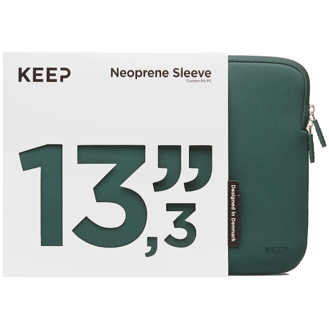 KEEP 13,3   neopren sleeve til bærbar computer (Power Green)