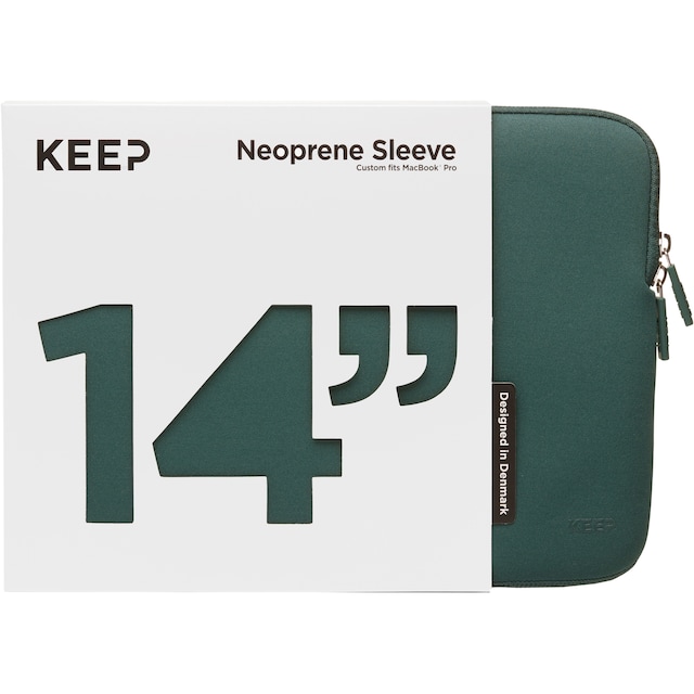 KEEP 14″ MacBook sleeve i neopren (Power Green)