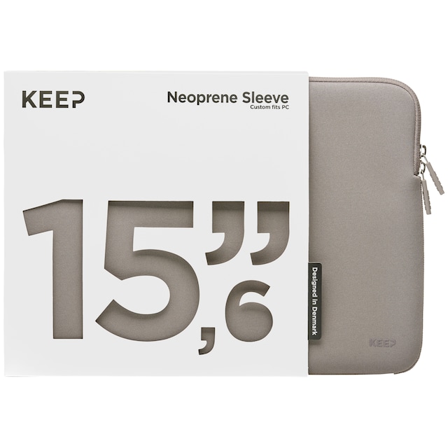 KEEP 15,6   neopren/tekstil sleeve til bærbar computer (portabella)