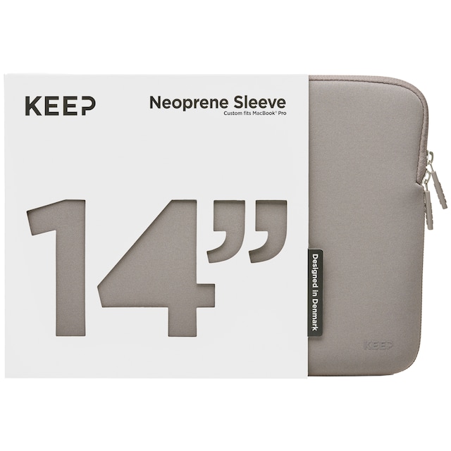 KEEP 14″ MacBook sleeve i neopren (portabella)