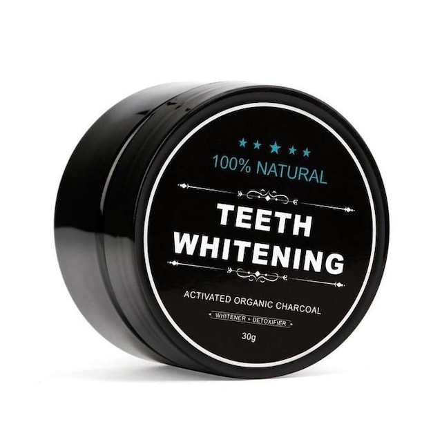 100% Organic Teeth Whitening - Tandpasta med aktivt kul (30 g)