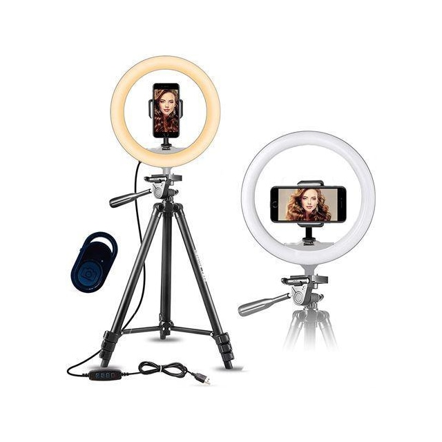 Ring Light Model 3366 til YouTube og Tik Tok | Med Stativ max. 167 cm & Bluetooth Fjernbetjening