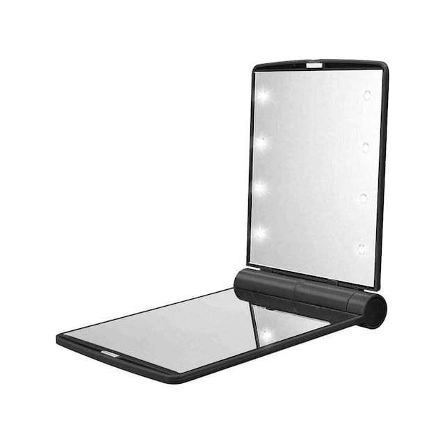 UNIQ LED Kompakt Dobbeltsidet Spejl med 2X forstørrelse