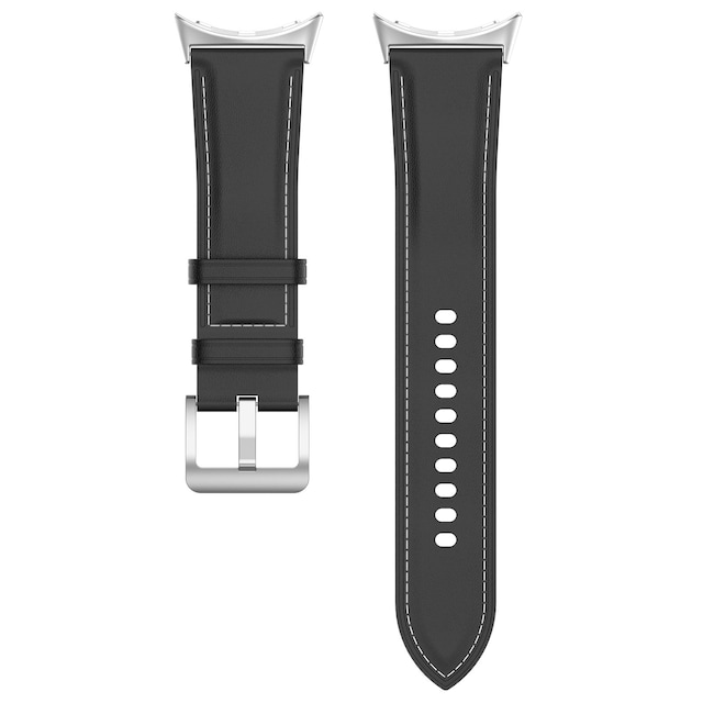 Urrem i ægte læder 20 mm kompatibel med Google Pixel Watch 1/2 Sort