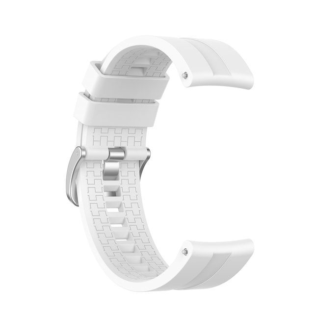 22 mm silikone urrem til Huawei Watch GT 2 46 mm, Samsung/Huami Hvid