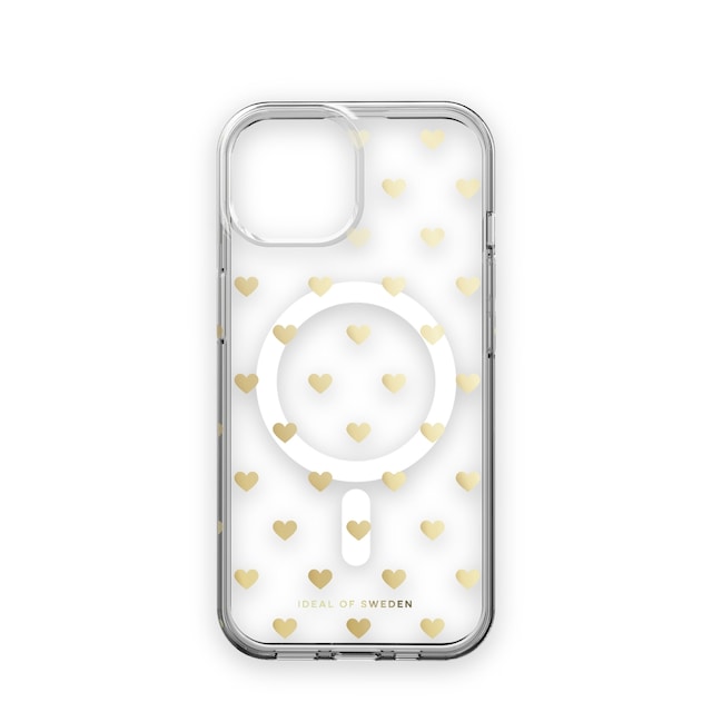 Clear Case MagSafe iPhone 13/14/15 Golden Hearts