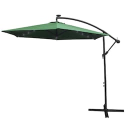 Grøn 3m LED Cantilever Parasol