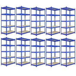 10 x T-RAX Blå Metal Racking Enheder 120cm x 45cm x 180cm