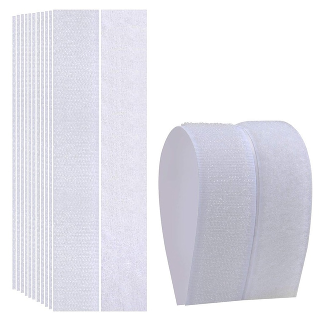 Sammenlåsende tape monteringstape til tæppe, sofapuder 8-par Hvid 100 x 150 mm