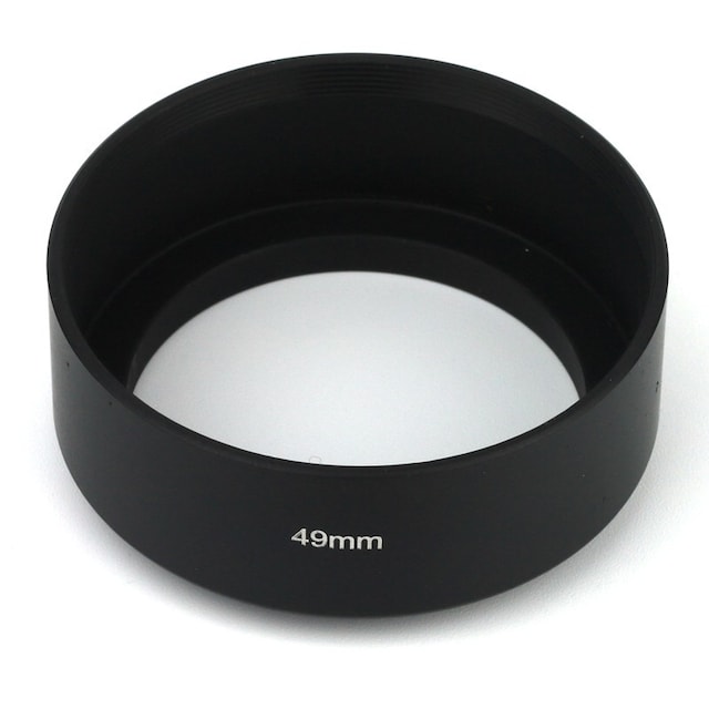 Universal kamera modblænde til Canon Nikon Sony Sort 49 mm