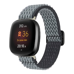 Nylon urrem til Fitbit Versa 3/4 Grå