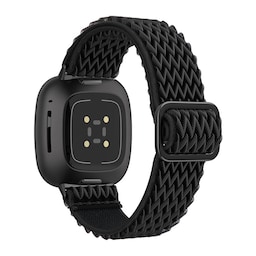 Nylon urrem til Fitbit Versa 3/4 Sort