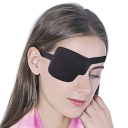 3D øjenmaske til højre øje med velcro Sort