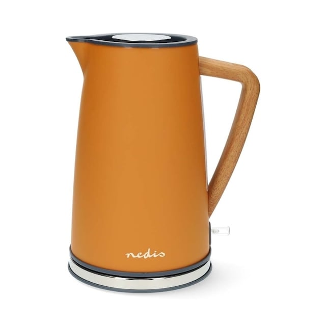 Nedis Elkedel | 1.7 l | Soft-Touch | Orange | Drejelig 360 grader | Skjult varmeelement | Strix®-controller | Beskyttelse mod kogetørring