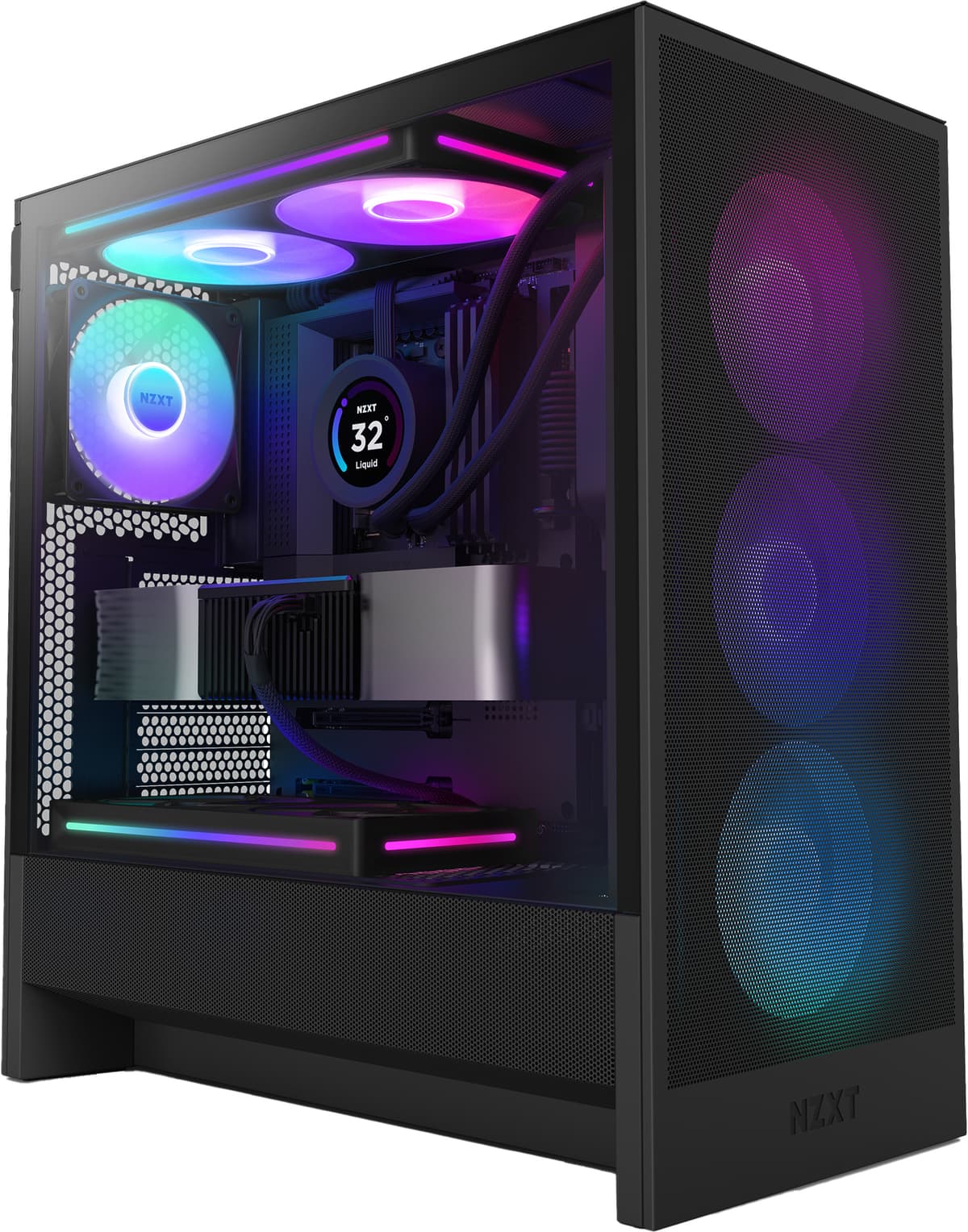 NZXT H5 Flow RGB 2024 PC-kabinet (sort)