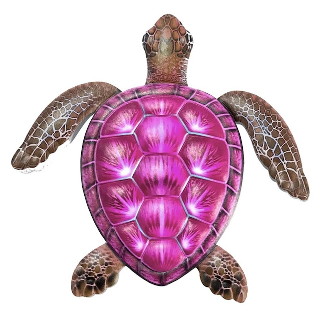 Skildpadde Vægskilt Have Ornament 30,3x28x1,8cm - Rød