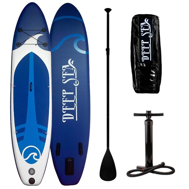 Deep Sea SUP Board sæt XXL 330cm, Blå-hvid