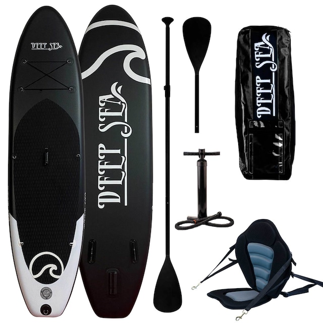 Deep Sea SUP Board sæt Kayak Pro 300cm, Sort