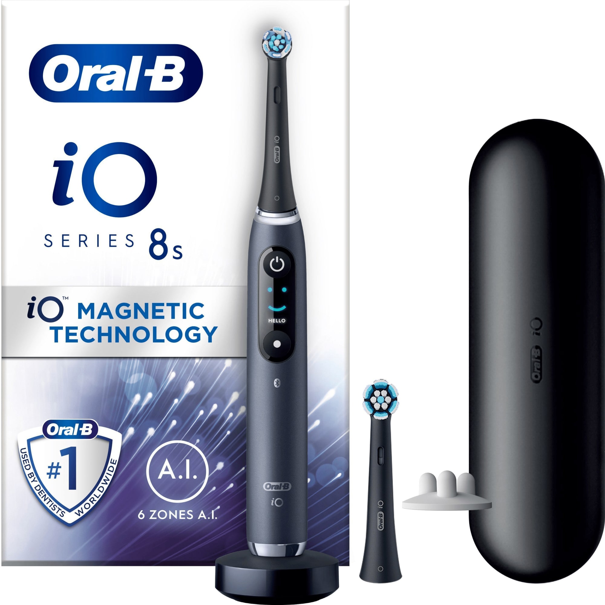 Billede af Oral-B iO 8s elektrisk tandbørste 387125 (sort onyx)