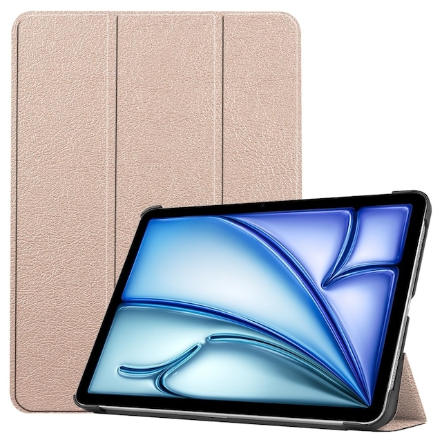 Til iPad Air 11 (2024) Etui Tre-fold Stativ Tablet Cover - Guld