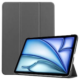 Til iPad Air 13 (2024) Etui Tre-fold Stativ Tablet Cover - Grå