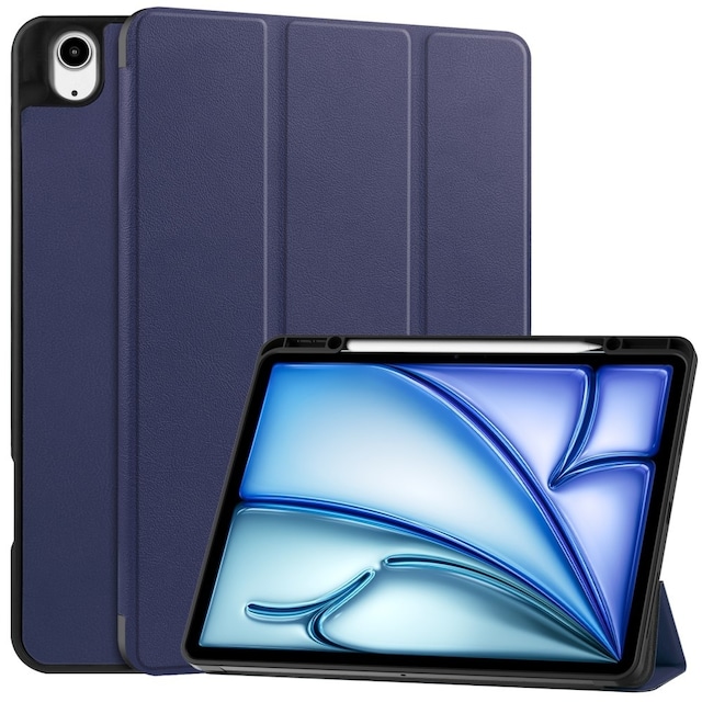 Til iPad Air 13 (2024) Etui Tre-fold Stativ Tablet Cover med Pen Holder