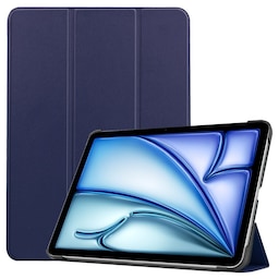 Til iPad Air 11 (2024) Etui Tre-fold Stativ Tablet Cover - MørkBlå