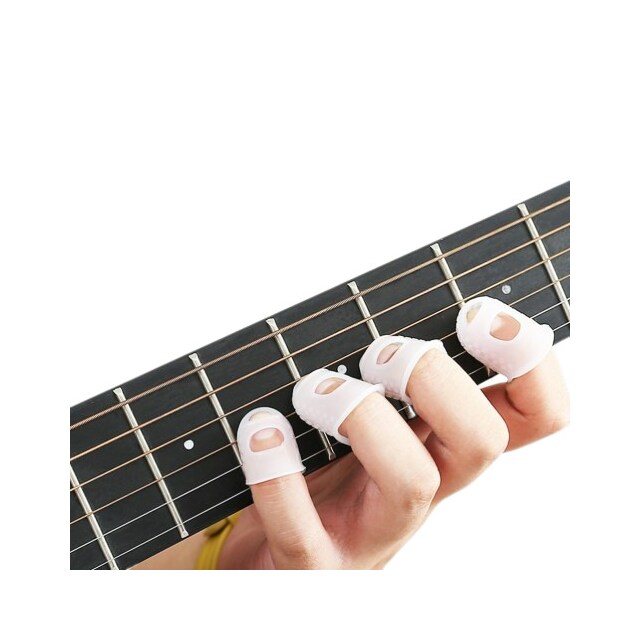 Guitarfingerbeskyttelsessilikone 25 stk Gennemsigtig