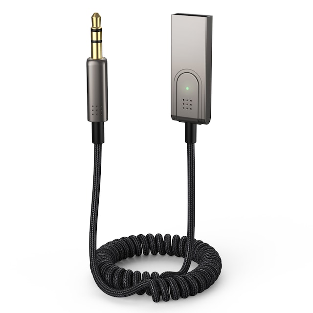 Bluetooth Aux kabel til bilen Grå