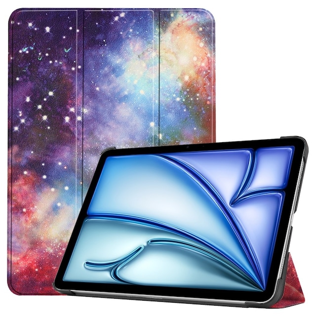 Til iPad Air 11 (2024) Etui Tre-fold Stativ Tablet Cover - Galaxy