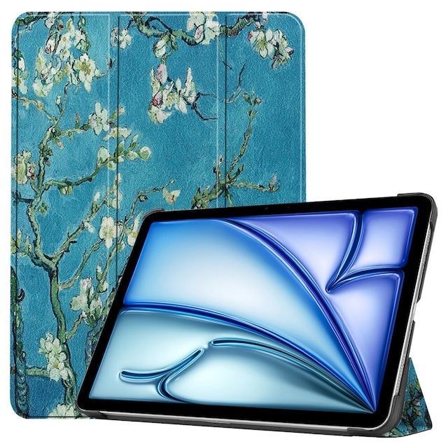 Til iPad Air 11 (2024) Etui Tre-fold Stativ Tablet Cover - Blossom