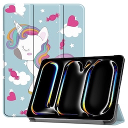 Til iPad Pro 11 (2024) Etui Tre-fold Stativ Tablet Cover - Unicorn