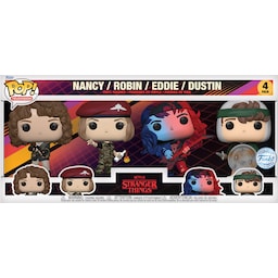 Funko Stanger Things actionfigurer (Nancy, Robin, Eddie & Dustin)