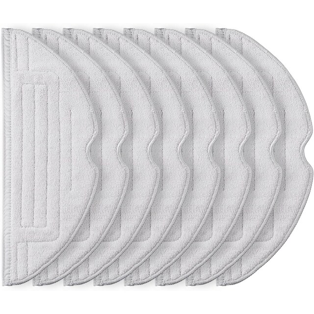 8-pak Single Vibration med manglende Conner Mop Pad til Roborock S8/S8+/S8 Plus Grå