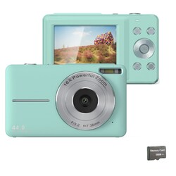 Digitalkamera 44MP/1080P/16X med digital zoom/fyldningslys/32GB kort Grøn