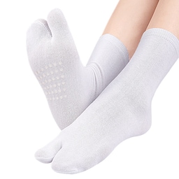 Anti-slip split tå sokker 2 par Hvid