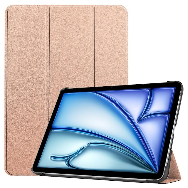 Til iPad Air 13 (2024) Etui Tre-fold Stativ Tablet Cover - RoseGold