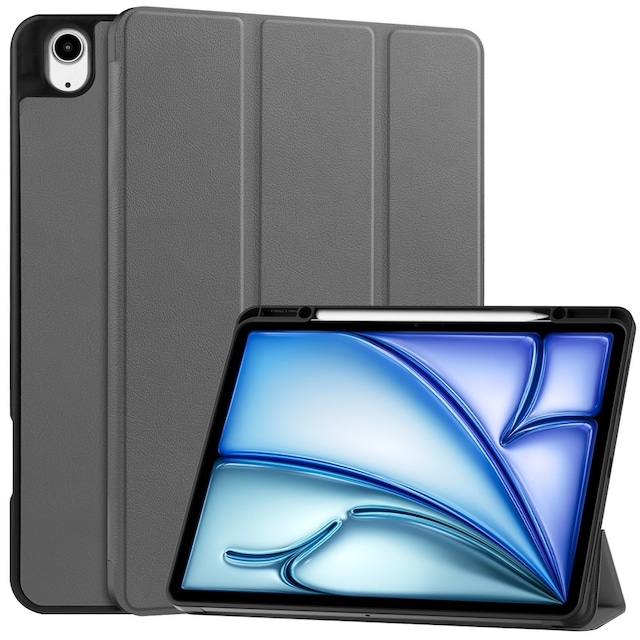 Til iPad Air 13 (2024) Etui Tre-fold Stativ Tablet Cover med Pen Holder