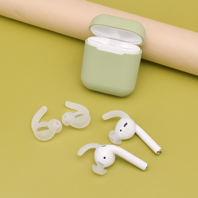 Ørekroge ørepropper for bedre fastgørelse af AirPods/AirPods 2 Gennemsigtig