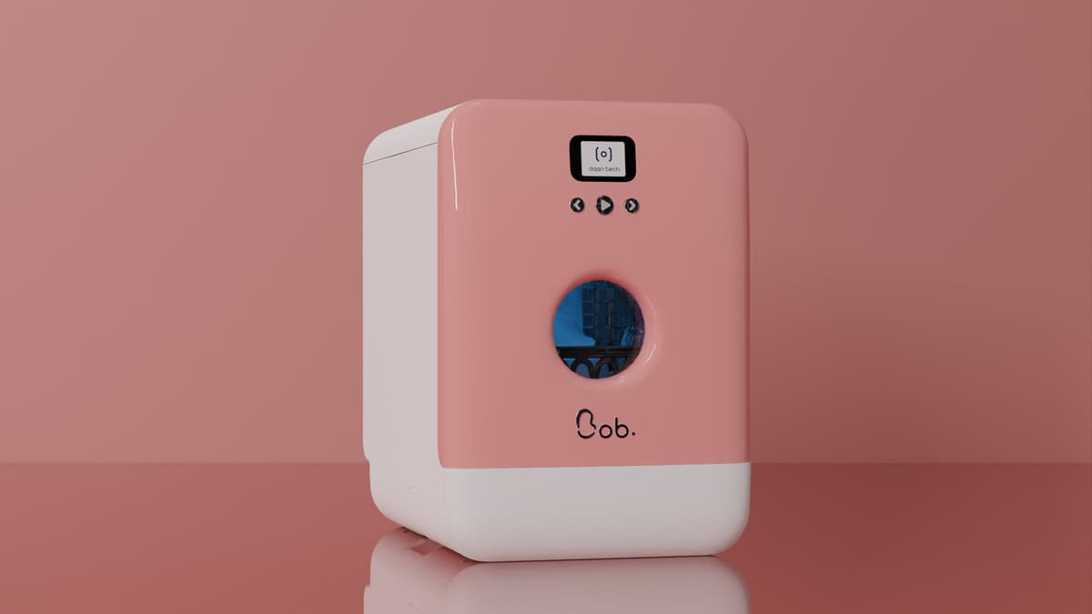 Bob den kompakte miniopvaskemaskine - pink