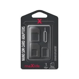 Maxlife Nano SIM-kortadaptere + SIM-kortåbner