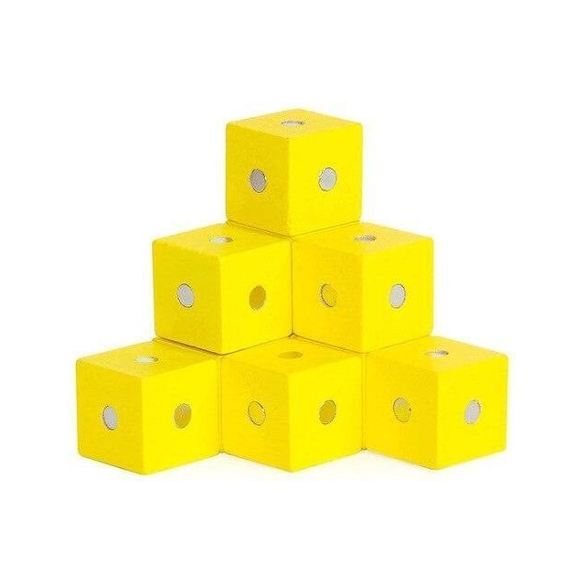Magnetiske byggeklodser, gul
